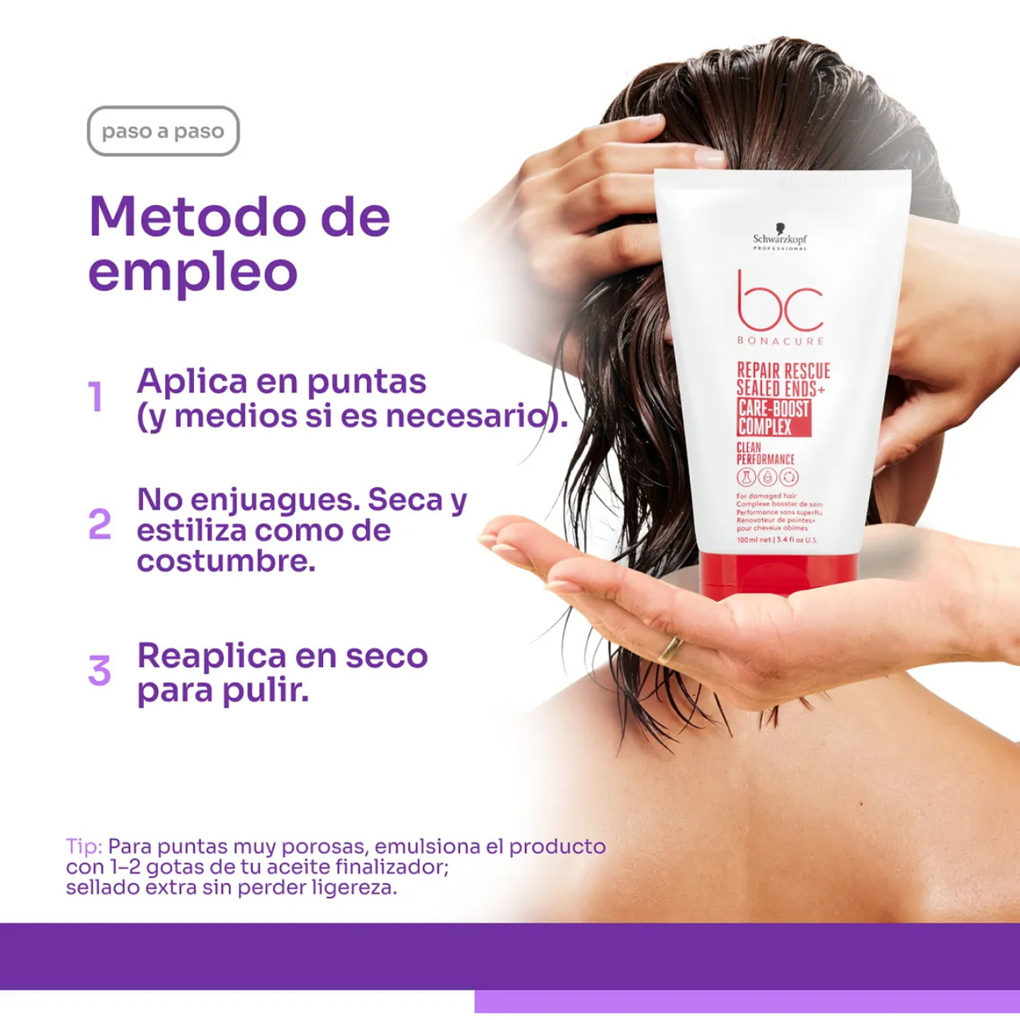 Serum Reparador Puntas  Bonacure Repair Rescue Reconstrucción Total 100ml 4