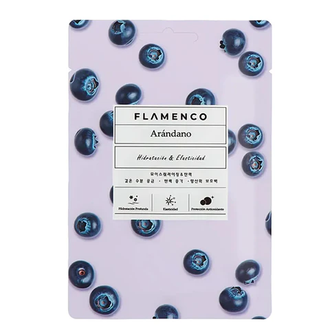 Mascarilla Facial Hidratante de Arandanos Flamenco
