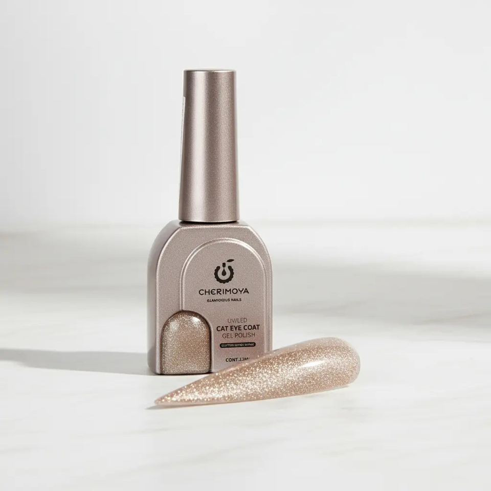 Esmalte Cat Eye Ojo De Gato Glitter Super Shine 005 - Cherimoya 2
