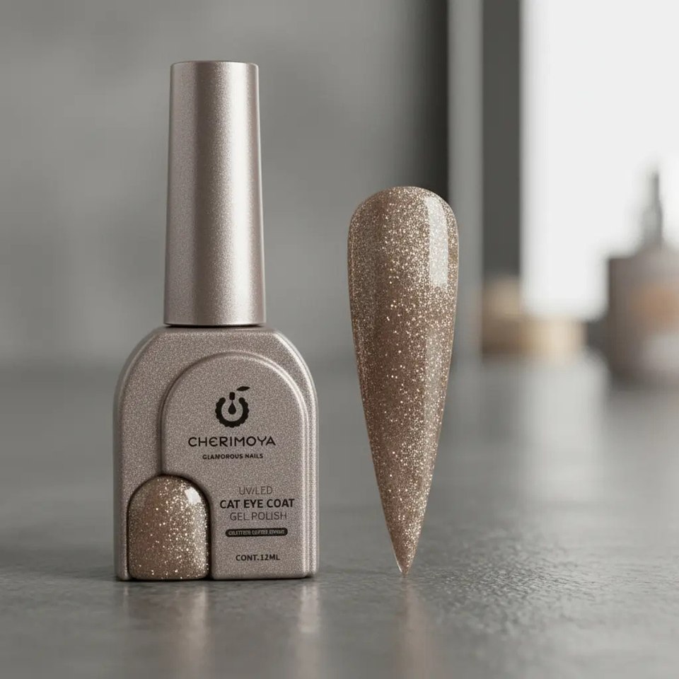 Esmalte Cat Eye Ojo De Gato Glitter Super Shine 005 - Cherimoya 3