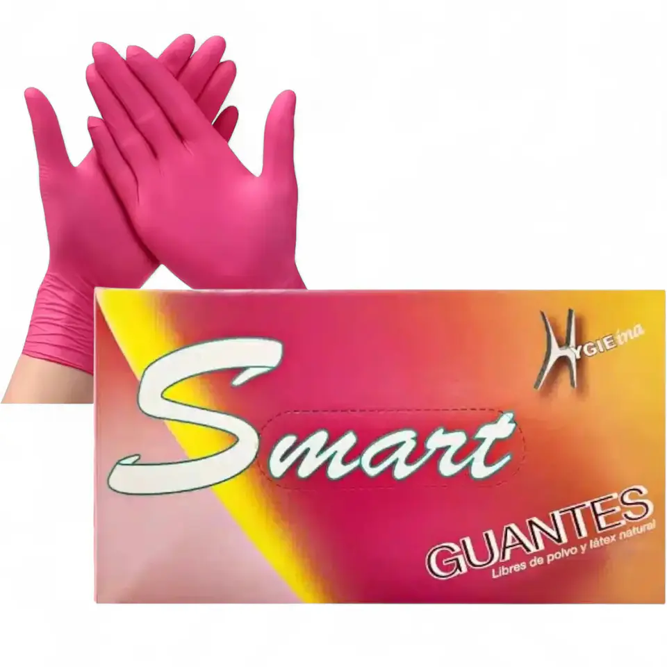 Guantes Nitrilo Fucsia Talla S 100uni  1
