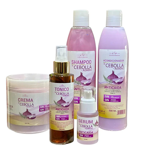 Kit Capilar Anticaida Cebolla Y Romero Copacabana