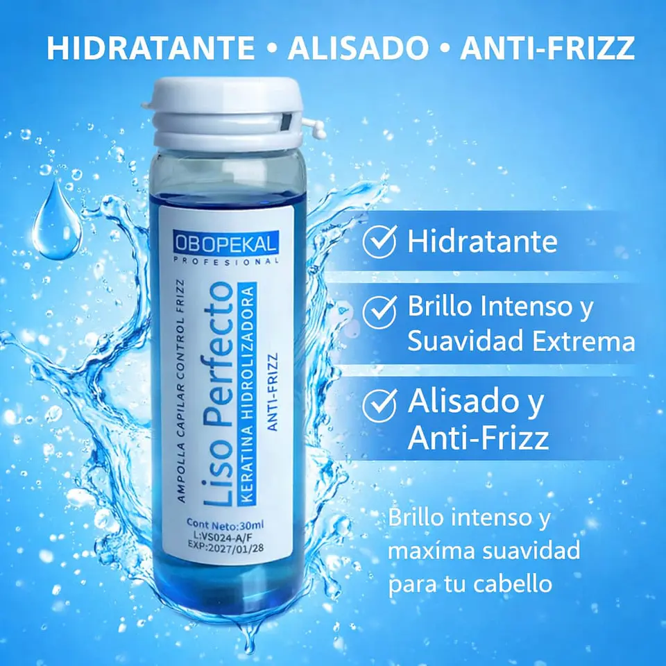 Ampolla Capilar Obopekal Liso Perfecto 30ml 1 Uni 2