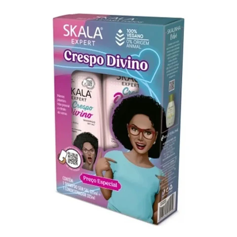 Skala Crespo Divino Shampoo Acondicionador Vegano Rulos Pelo