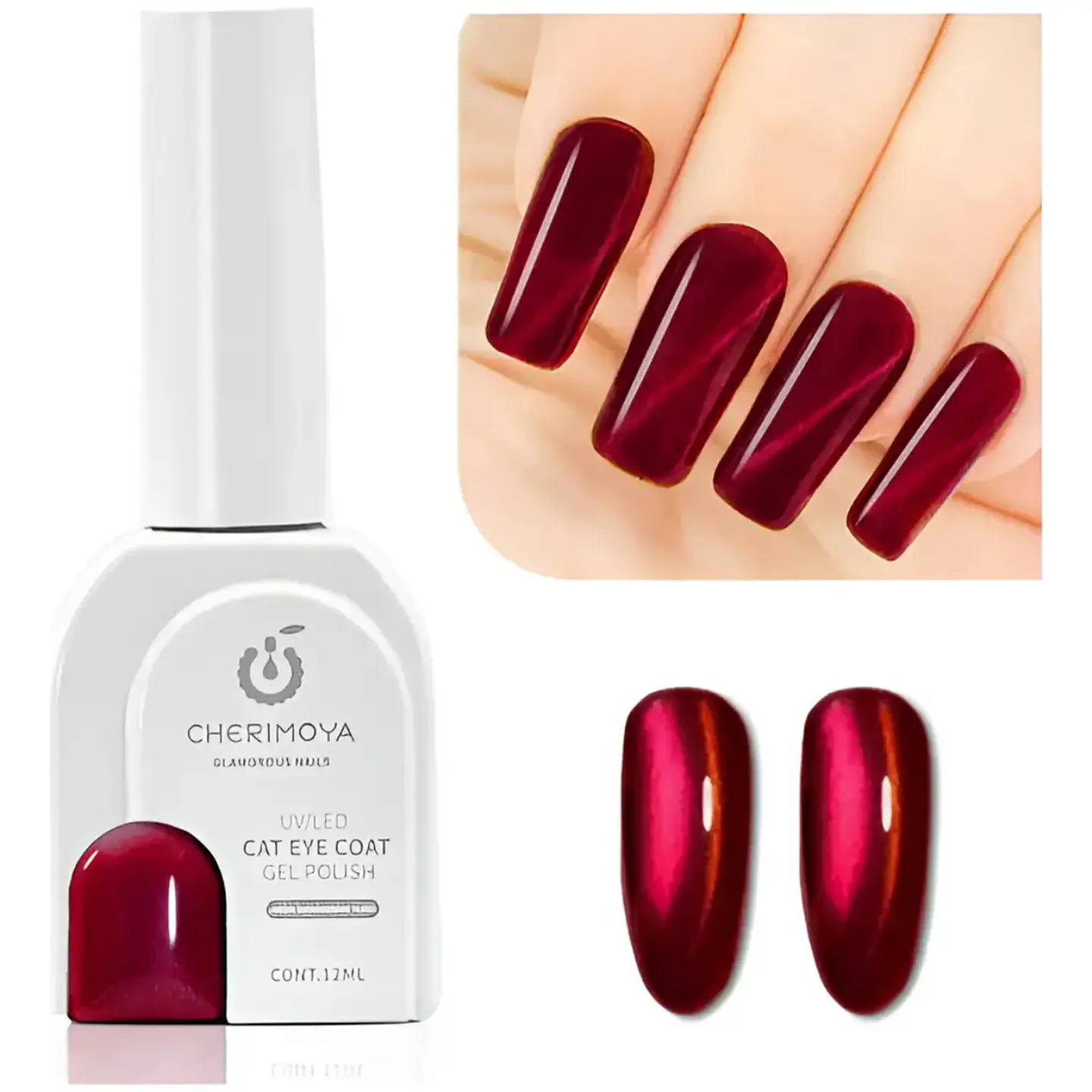 Esmalte De Uñas Ojo De Gato Neon Cat Eye Neon 12ml Cherimoya 1