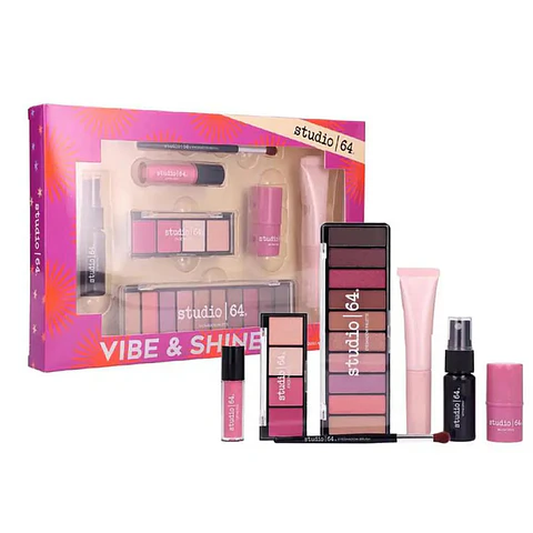 Set De Maquillaje Vibe Y Shine - Studio 64 Paleta Rostro