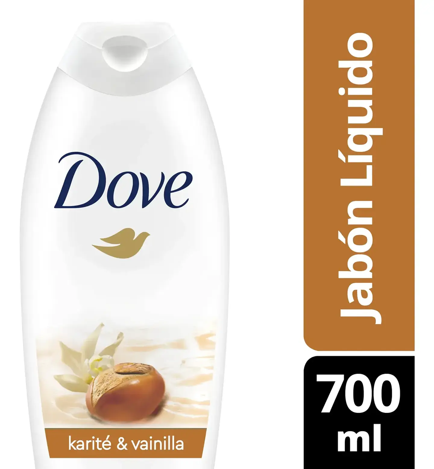 Jabón Líquido Cremoso Humectante Karité Vainilla 700ml Dove 1