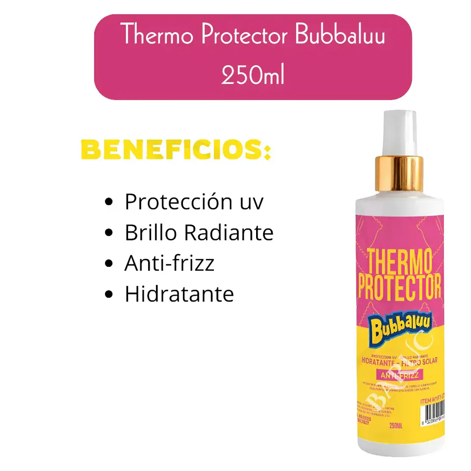 Protector Termico Capilar Antifrizz Bubbaluu Tutifruti 250ml 2