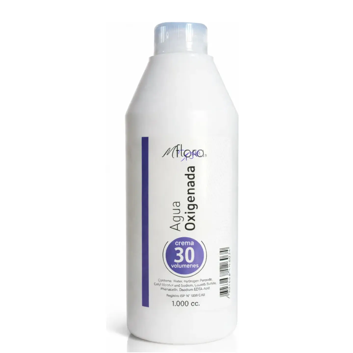 Agua Oxigenada 30 Vol Crema Cabello Mflora 1000ml Oxidante 1