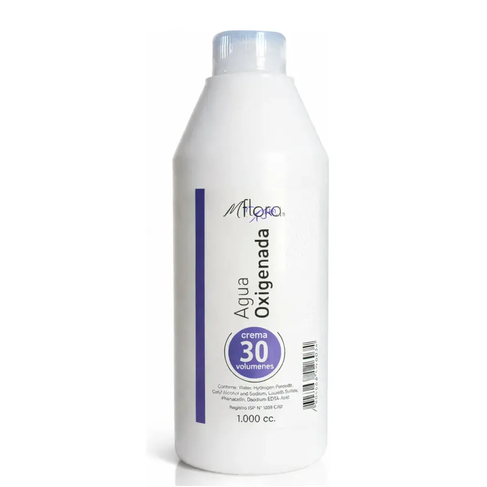 Agua Oxigenada 30 Vol Crema Cabello Mflora 1000ml Oxidante 1