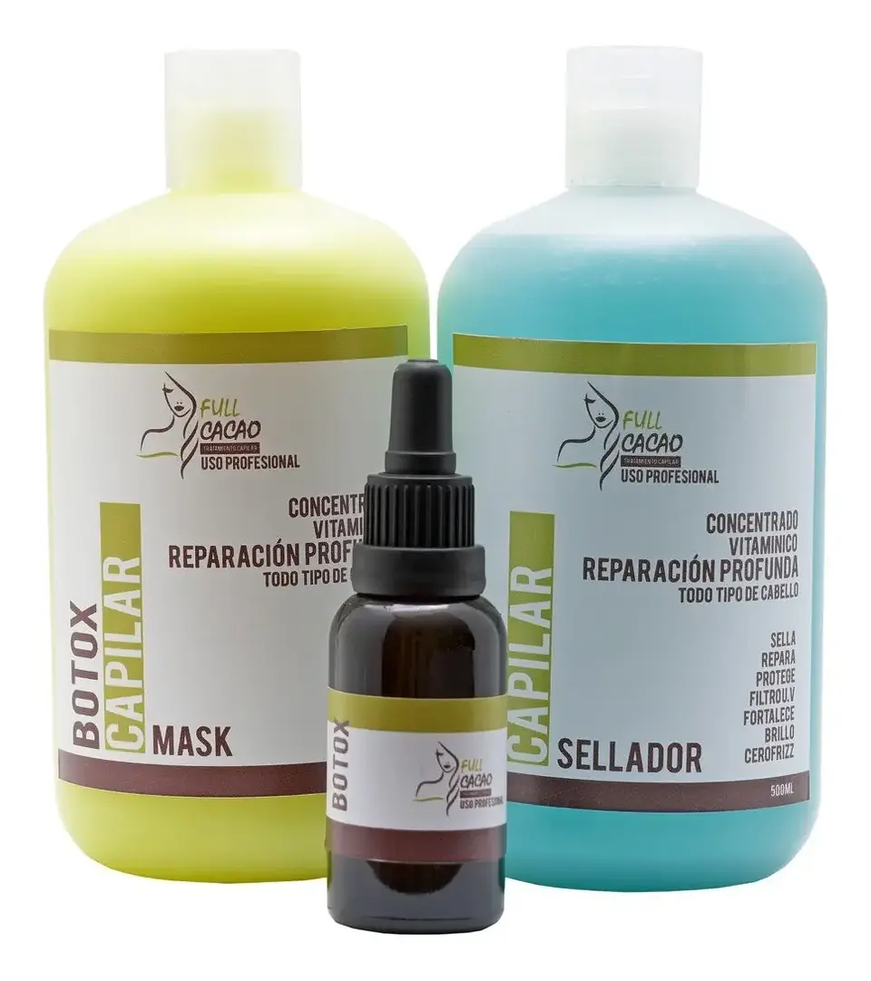 Kit Bótox Tratamiento Capilar (3 Pasos) Fullcacao 500ml 1