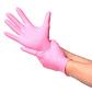 Guantes Nitrilo Rosado Topsafe X 100u Talla L - Miniatura 2