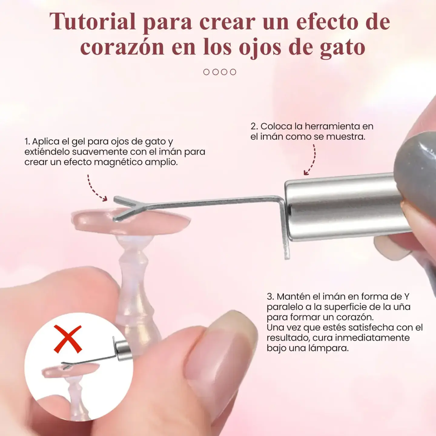 Imán Para Ojo De Gatonail 3 En 1 Y Corazón 3d Uñas Cherimoya 4