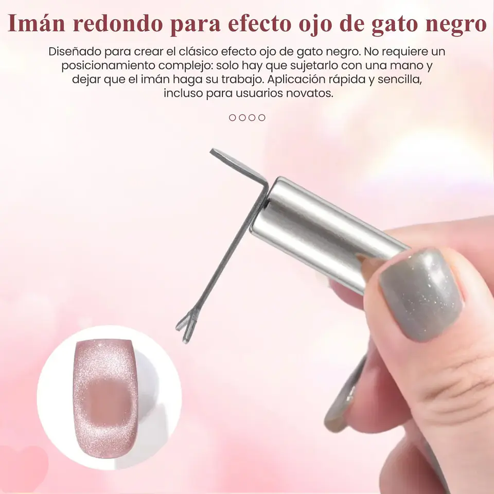Imán Para Ojo De Gatonail 3 En 1 Y Corazón 3d Uñas Cherimoya 3