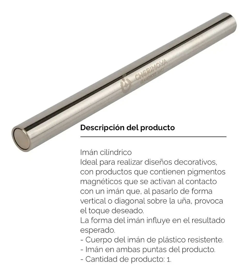 Iman Magnetico Cilindrico Para Efecto Ojo De Gato Cherimoya 4