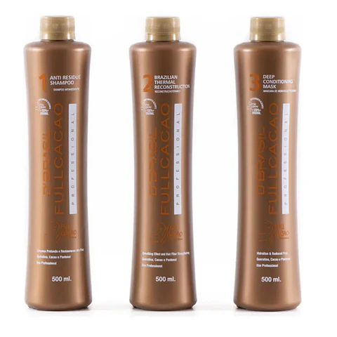 Fullcacao® Keratina Alisado Capilar (3 Pasos) 500ml