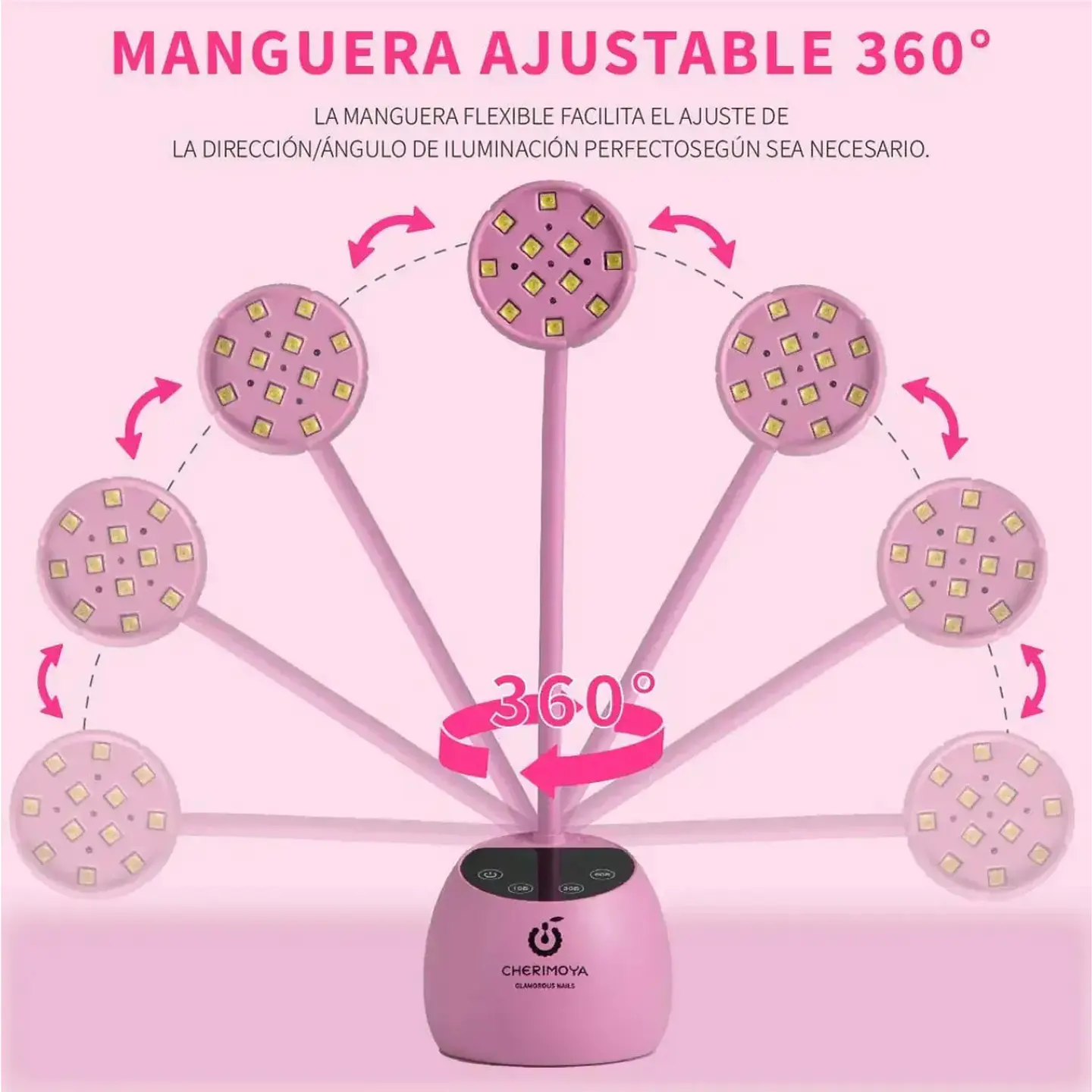 Lámpara De Soft Gel Secado Uv/led Para Uñas 27w Cherimoya 2