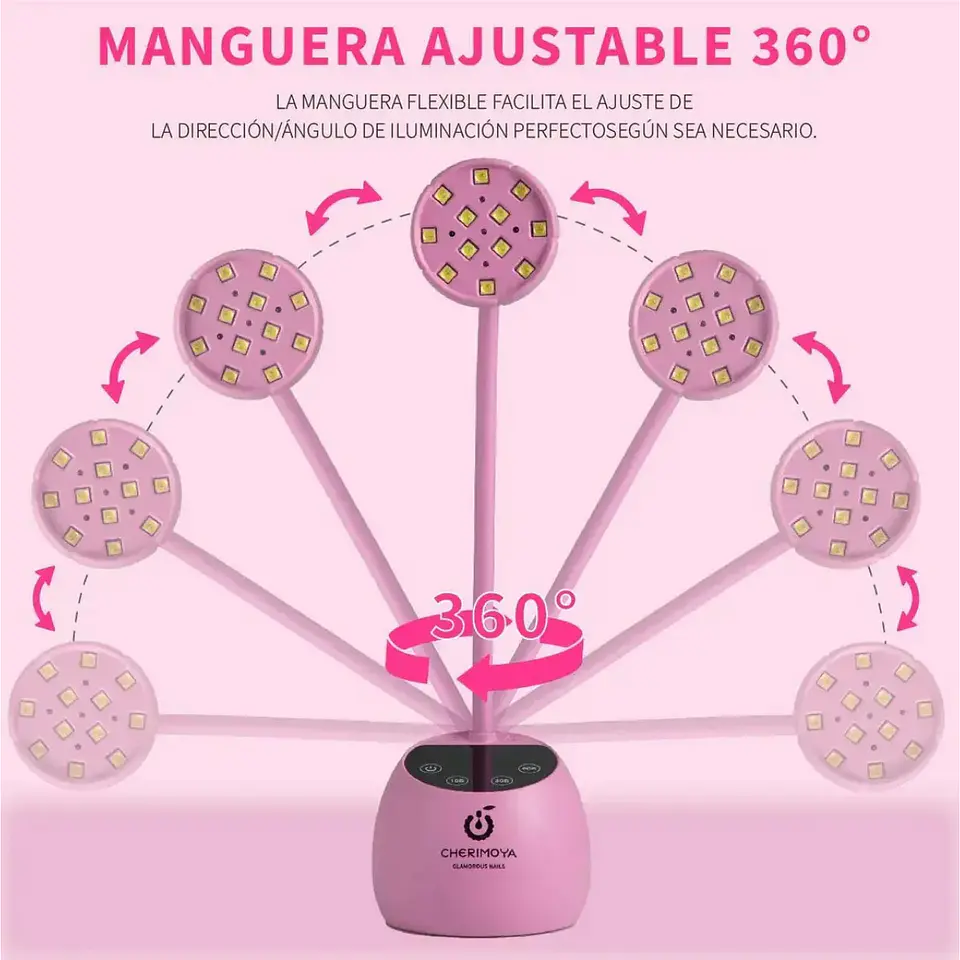 Lámpara De Soft Gel Secado Uv/led Para Uñas 27w Cherimoya 2