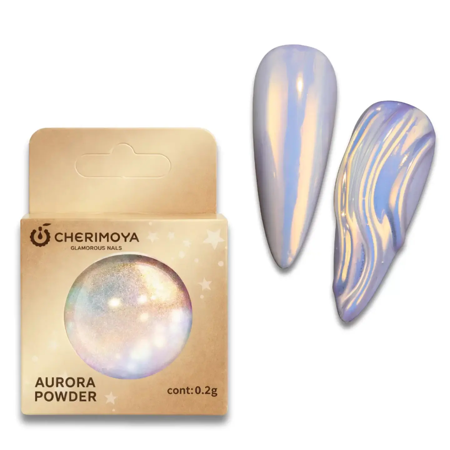 Polvo Efecto Aurora Para Uñas Cherimoya Nails 1