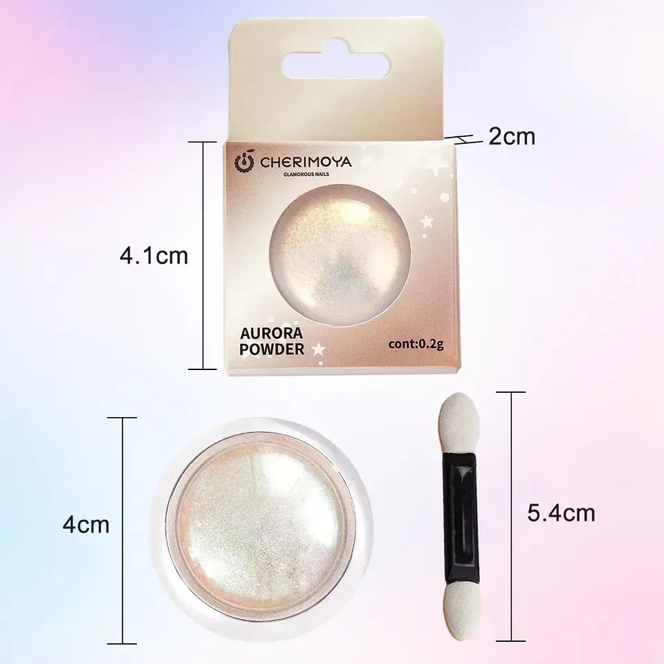 Polvo Efecto Aurora Para Uñas Cherimoya Nails 2