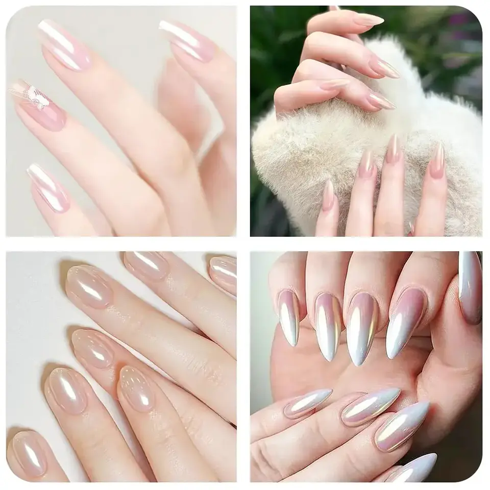Polvo Efecto Aurora Para Uñas Cherimoya Nails 3