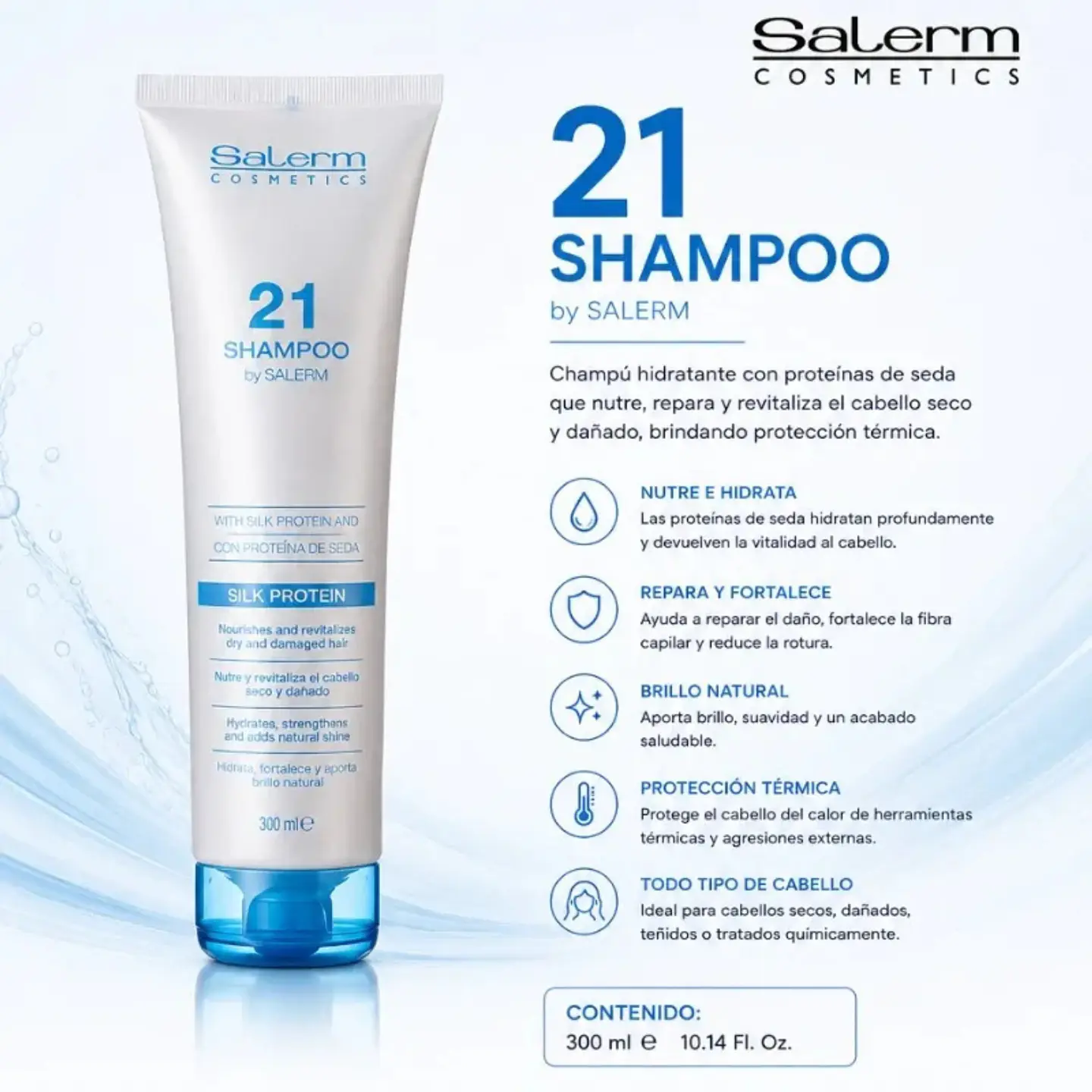 Shampoo Salerm 21 Silk Protein By Salerm 300ml 2
