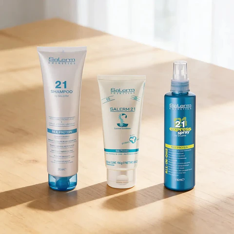 Kit Capilar Salerm 21 Shampoo Acondicionador Sprayprotector