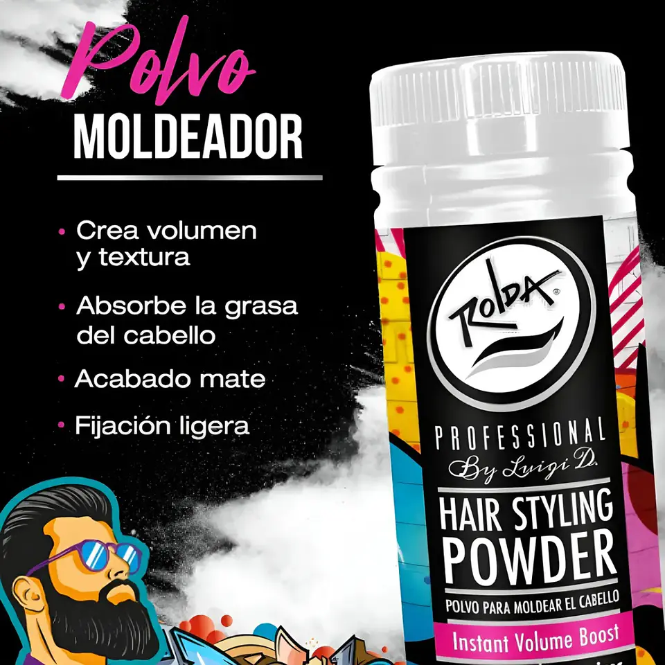 Polvo Texturizador Textura Cabello Rolda Cera En Polvo 30gr 3