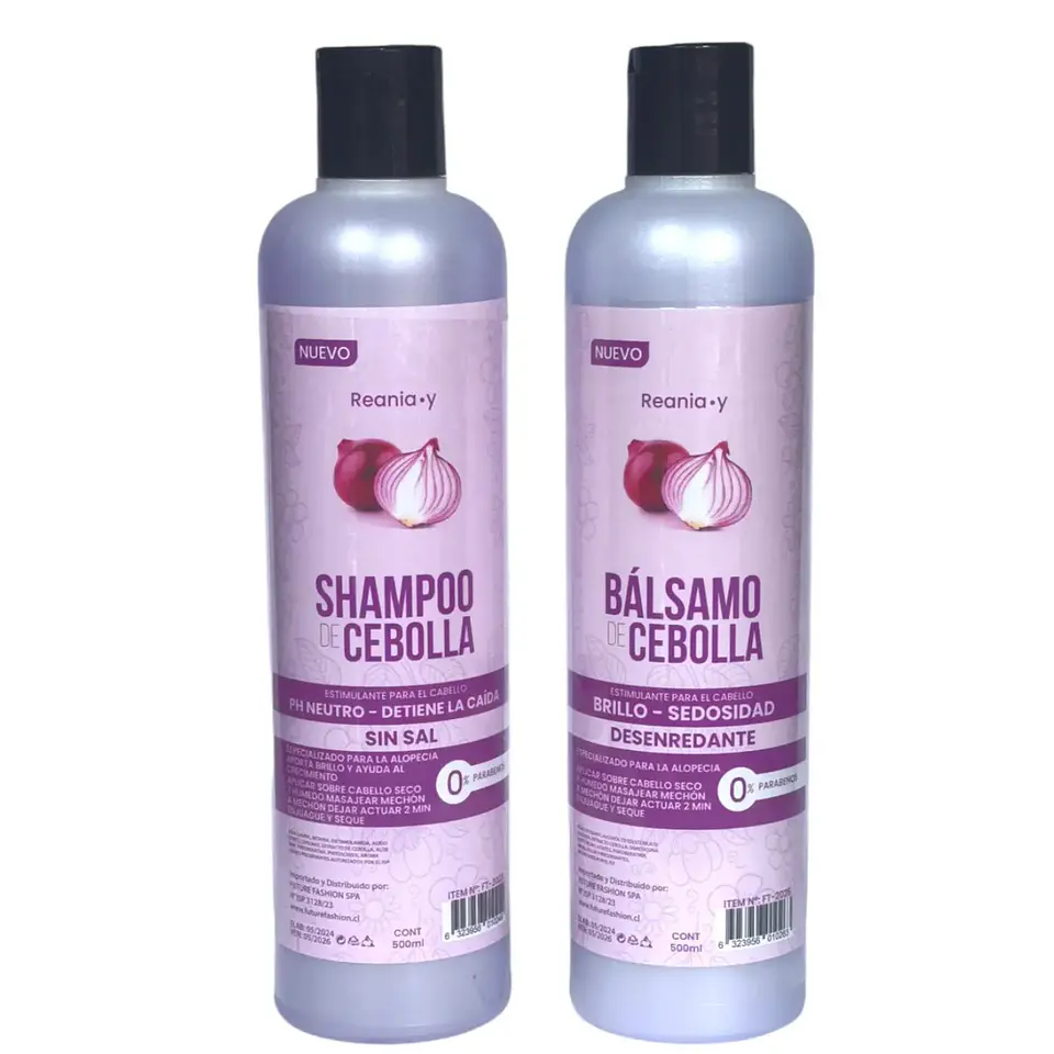 Shampoo Y Balsamo Cebolla Anticaida Crecimiento De Cabello 1
