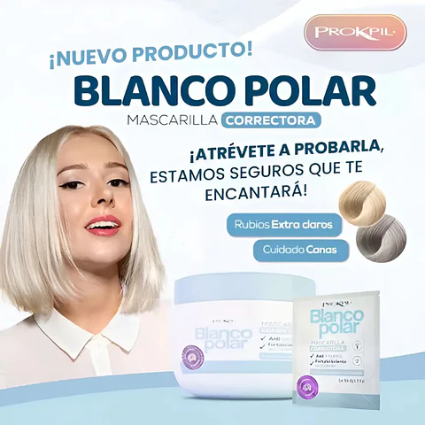Mascarilla Capilar Anti-amarillos Blanco Polar Prokpil 40g