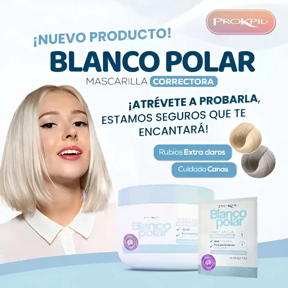 Mascarilla Capilar Anti-amarillos Blanco Polar Prokpil 40g 2