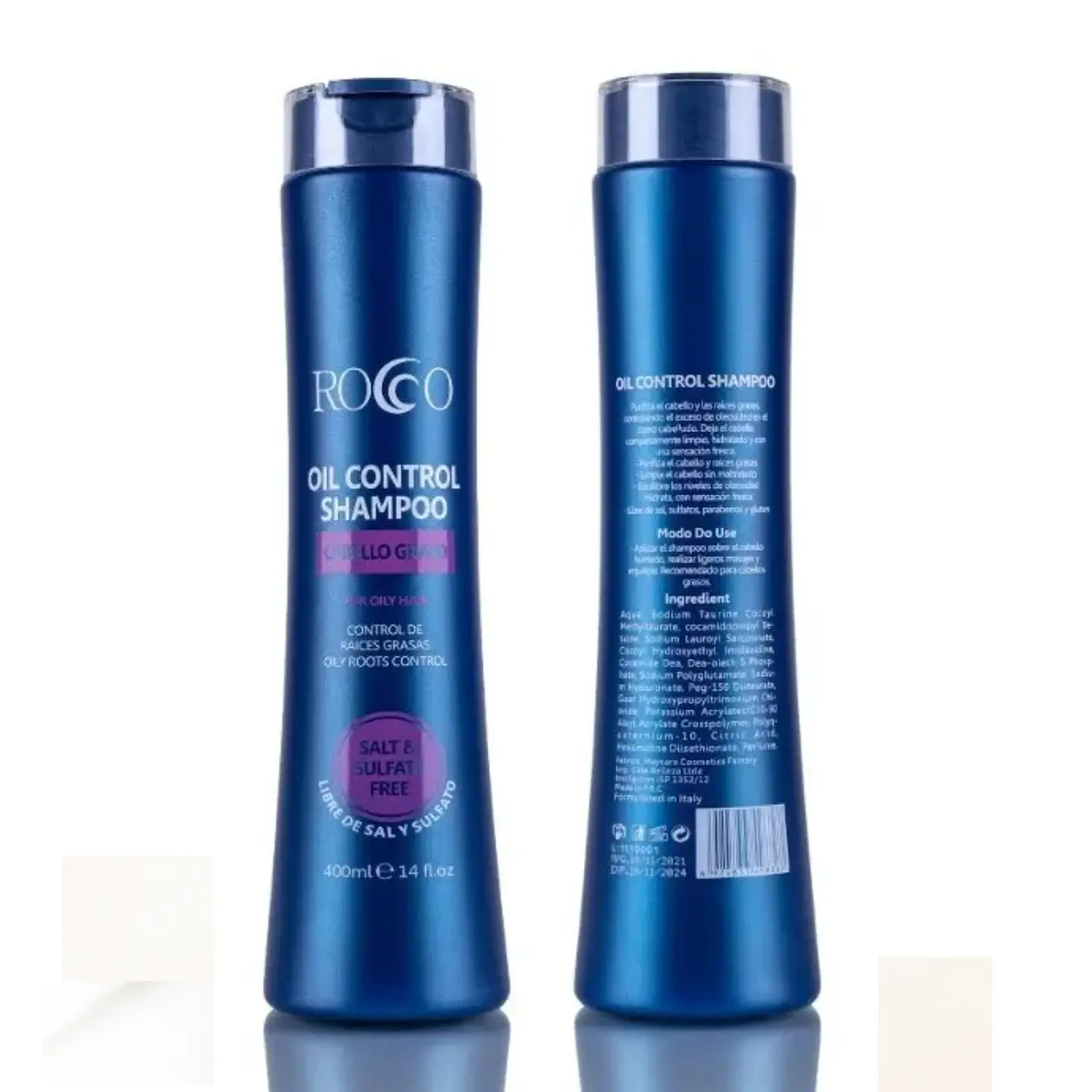 Shampoo Rocco Sin Sal Oil Control para Cabello Graso 400ml 1