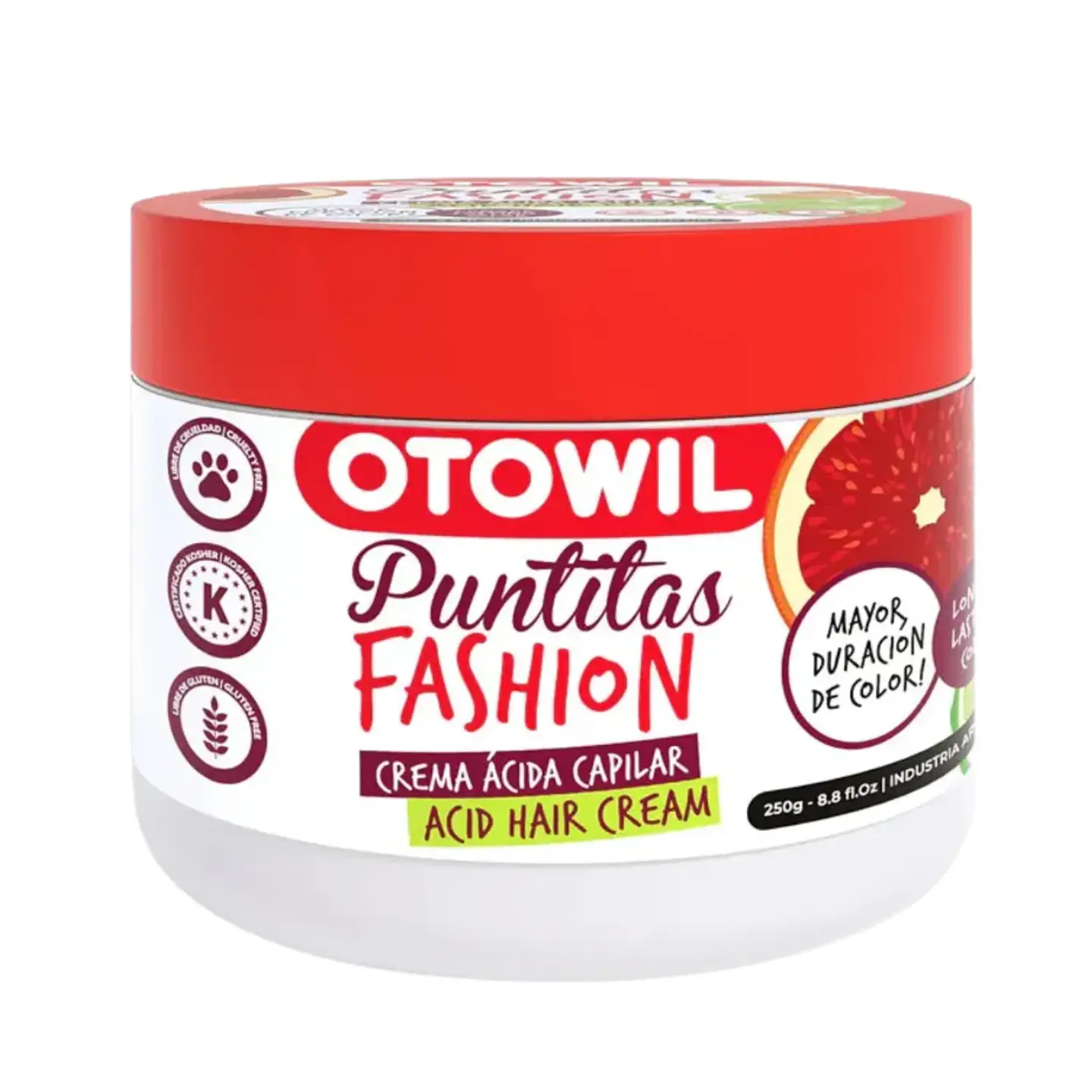 Crema Ácida Selladora Puntitas Fashion Cabello Otowil 250gr 1