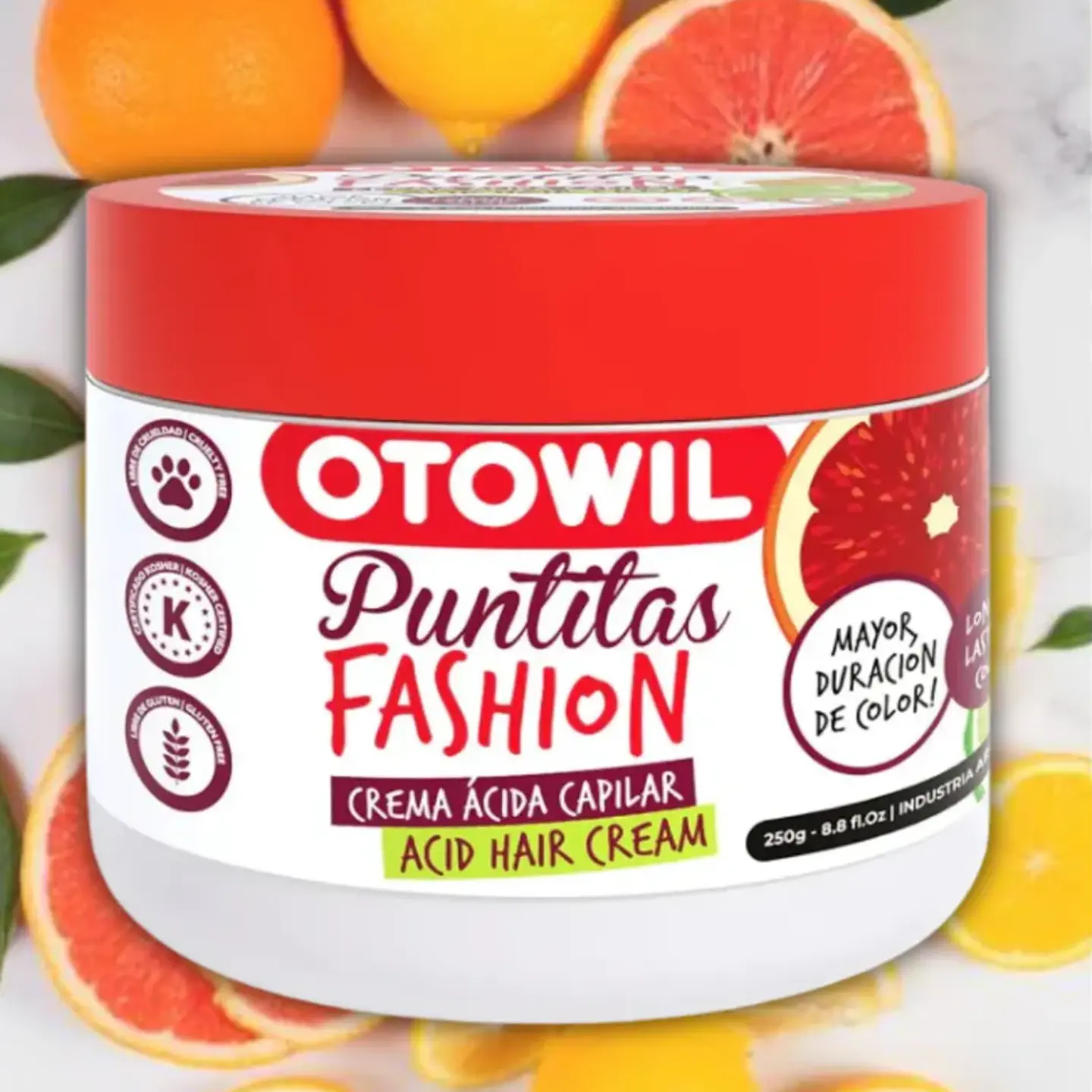 Crema Ácida Selladora Puntitas Fashion Cabello Otowil 250gr 2
