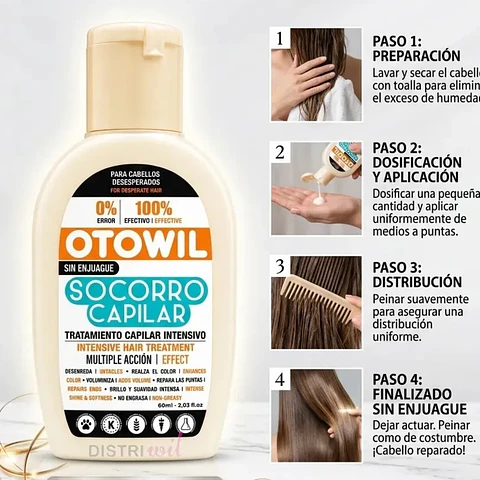 Socorro Capilar Tratamiento Intensivo Sin Enjuague Otowil 60gr