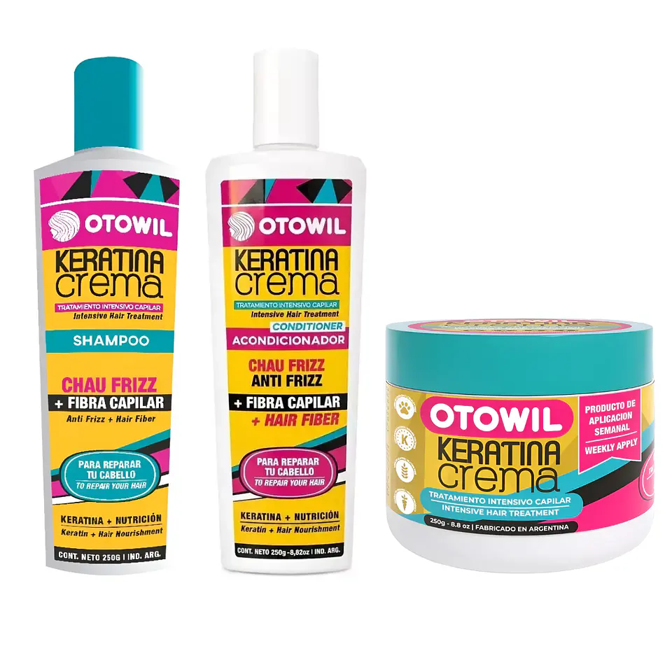 Pack Shampoo Acondicionador Mascarilla Keratina Otowil 1