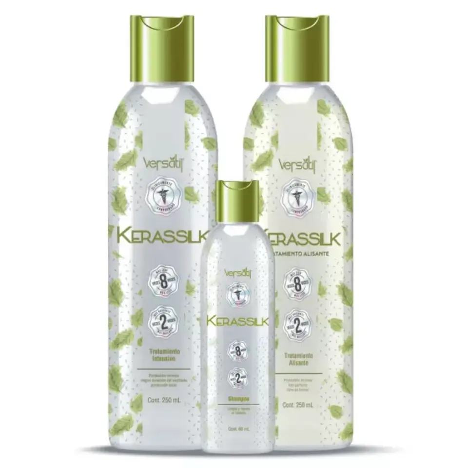 Kit Tratamiento Alisado Liso Vegano Sin Formol Kerassilk 3