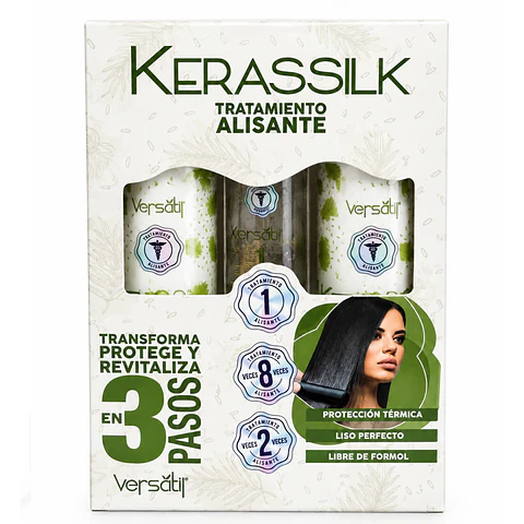 Kit Tratamiento Alisado Liso Vegano Sin Formol Kerassilk