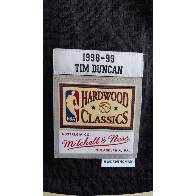 Camiseta NBA Tim Duncan HWC Swingman (San Antonio Spurs 98-99) Original