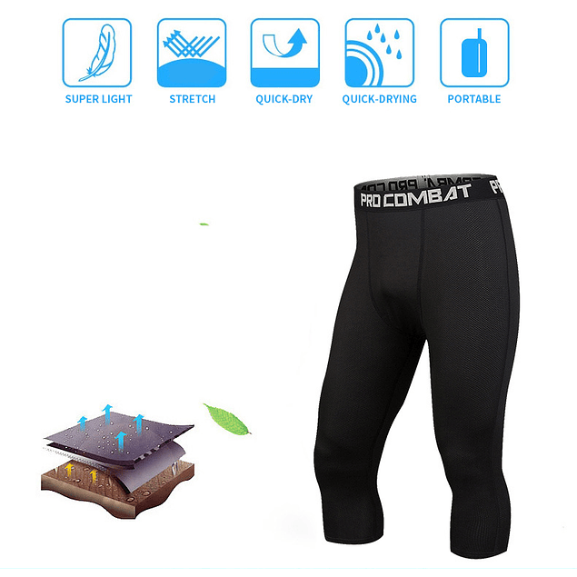 Calza 3/4 de compresión Pro Combat