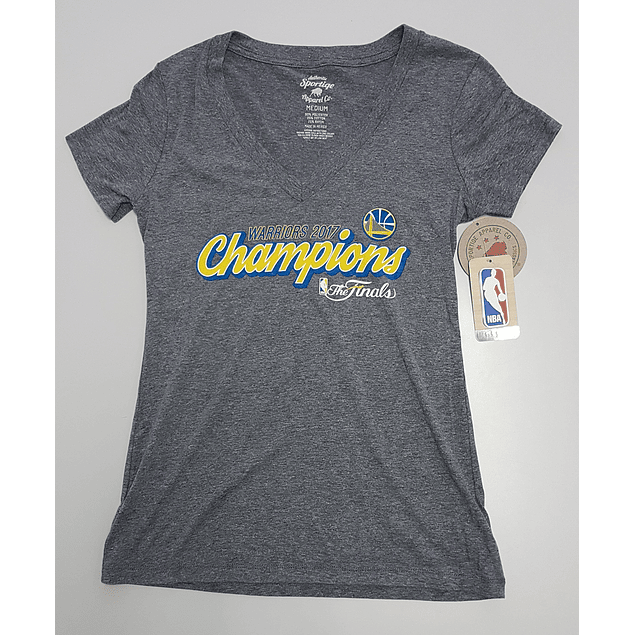 Polera Golden State Warriors Sportiqe NBA Finals Champions para Mujer