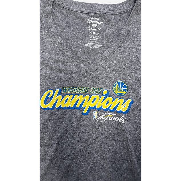 Polera Golden State Warriors Sportiqe NBA Finals Champions para Mujer