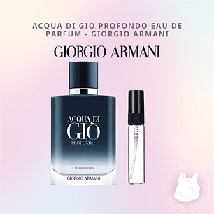Decant Acqua Di Gio Profondo Edp - Giorgio Armani