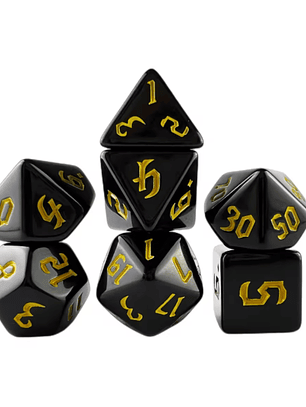 Dado negro número color