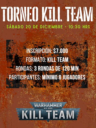 TORNEO KILL TEAM - SAB/20/DIC