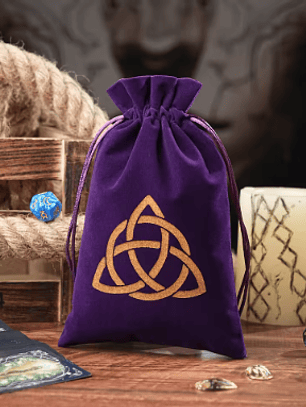 Bolsa de Terciopelo diseño Triqueta