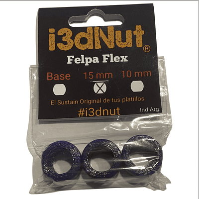 Pack 3 Felpas Flex Protectoras para tope de platillo 15mm I3dNut - Violeta