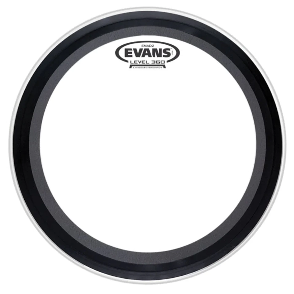 Parche para Bombo Evans EMAD 2 Batidor 24" Clear