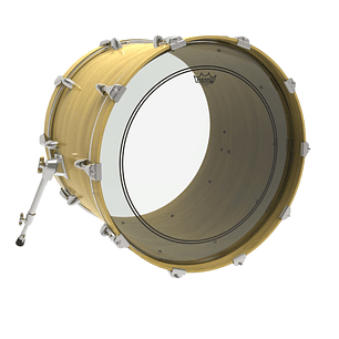Parche Bombo Remo Powerstroke 3 Transparente con Falam 22