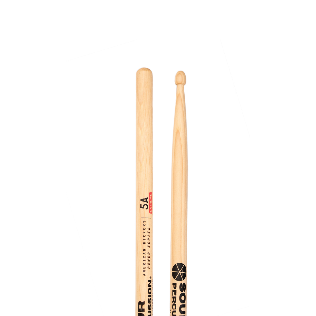 Baquetas Sour Percussion 5A Extreme Hickory Punta Madera 2